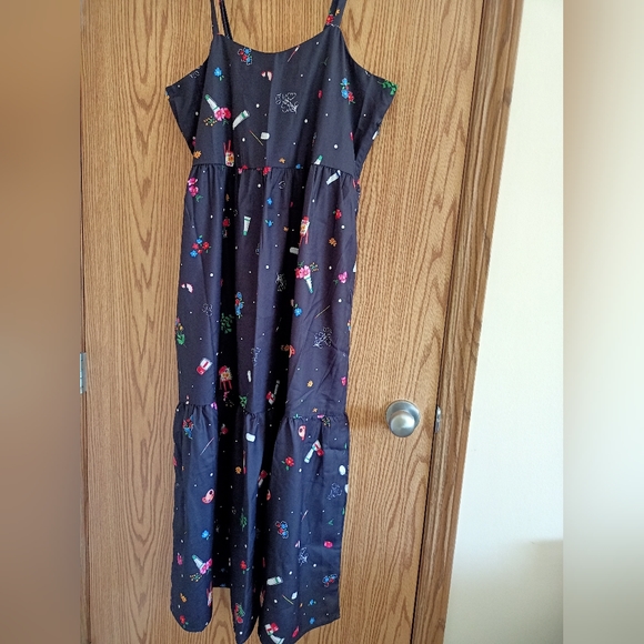 Maxi sleeveless black dress - Picture 1 of 5